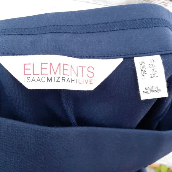 Isaac Mizrahi Elements Womens Stretch Knit Pants 1X Pull On Navy NWOT 886 - Picture 3 of 4